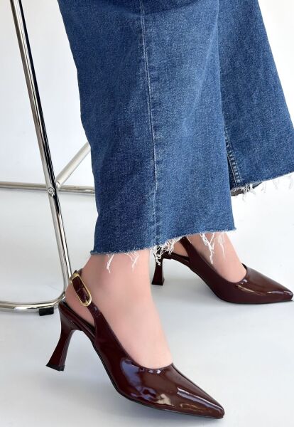 Hies Bordo Rugan Topuklu Ayakkabı