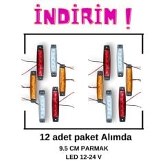 9.5 CM PARMAK LED 12-24V -Tır Kamyon Kasa Led Lamba