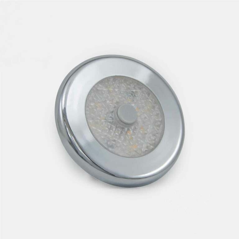 Butonlu Tavan Led Lamba Dimmerli 9-30V 5W Krom Kasa Gömme