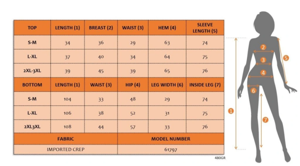 Kadın Uzun Kollu Göğüs Dekolteli Ithal Krep Bluz Ve Pantolon Ikili Takım