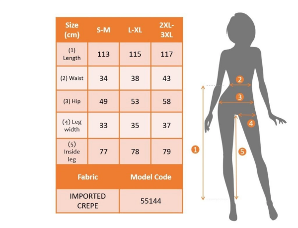 Kadın Yüksek Bel Geniş Paça Detaylı Cepli Ithal Krep Pantolon
