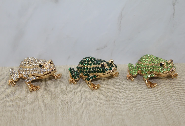 Swarovski Taşlı Minik Figür - Kurbağa Model 2