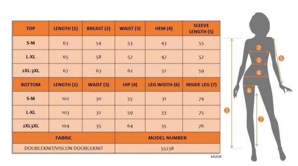 Kadın Uzun Kollu Bisiklet Yaka Desenli Iki Iplik Bluz Ve Viskon Iki Iplik Pantolon Ikili Takım