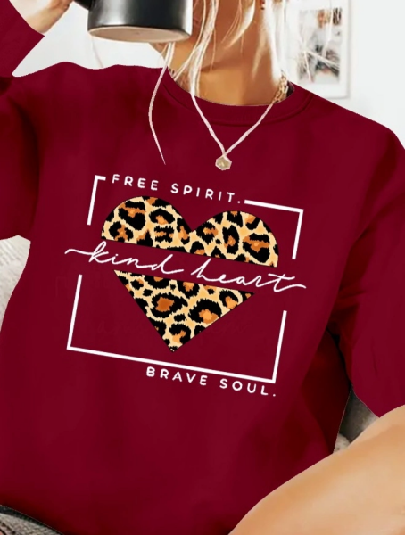 Kadın Uzun Kollu Bisiklet Yaka Desenli Viskon Iki Iplik Bluz