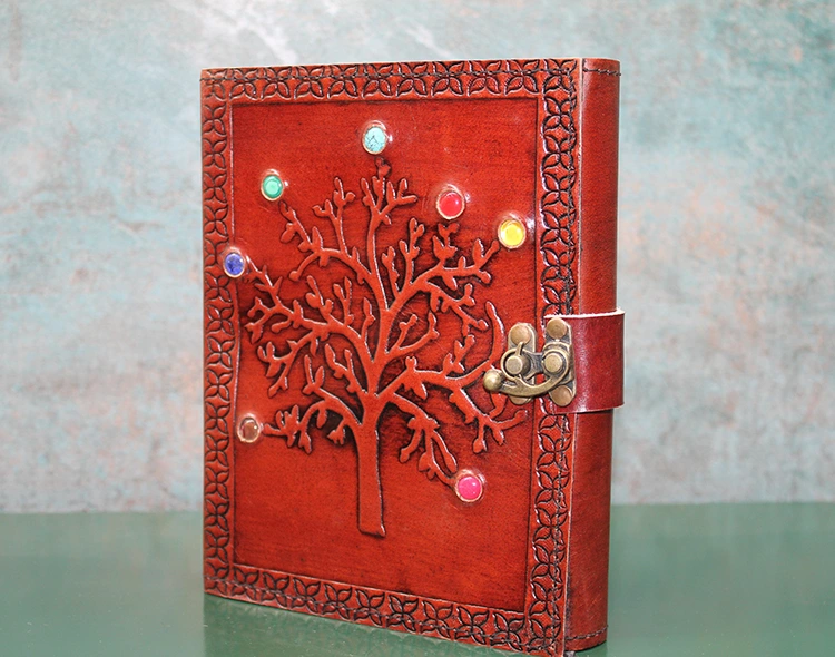 Taşlı Deri Defter Model 6