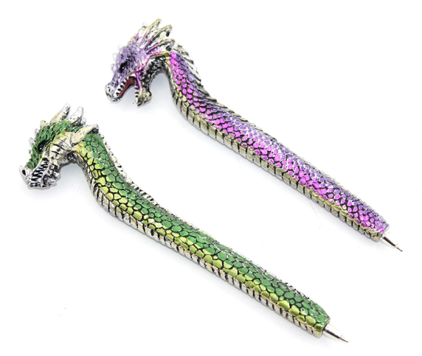 Dragonlu Polyester Tükenmez Kalem