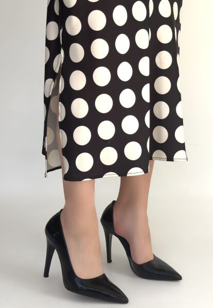 Pley Siyah Rugan Stiletto Ayakkabı