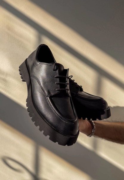 KB-KX6 Kuback Kömür Cilt Bağcıklı Günlük Unisex Ayakkabı