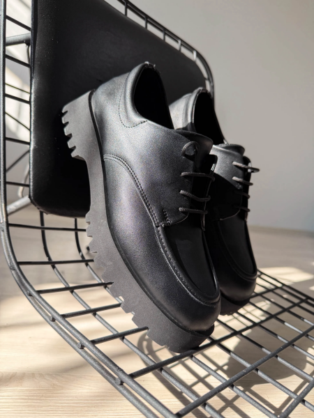 KB-KX6 Kuback Kömür Cilt Bağcıklı Günlük Unisex Ayakkabı