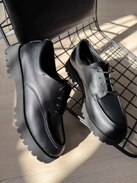 KB-KX6 Kuback Kömür Cilt Bağcıklı Günlük Unisex Ayakkabı