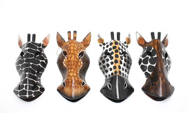 Ahşap Duvara Asmalı 20 Cm Zebra Maske