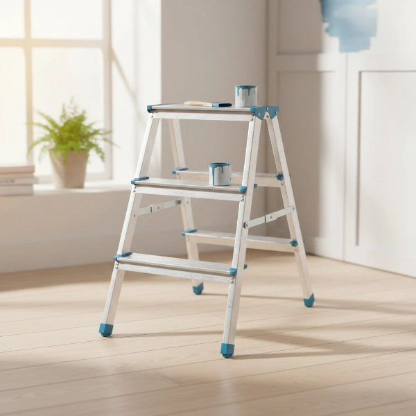 3+3 Çift Basamaklı Alüminyum Metal Merdiven