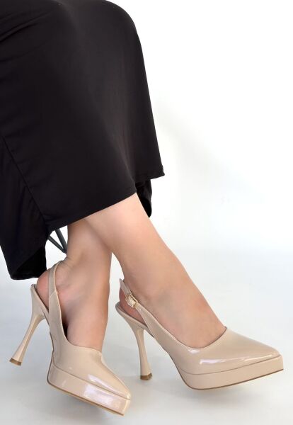 Arim Bej Rugan Platform Topuk Ayakkabı