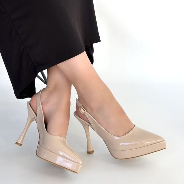 Arim Bej Rugan Platform Topuk Ayakkabı