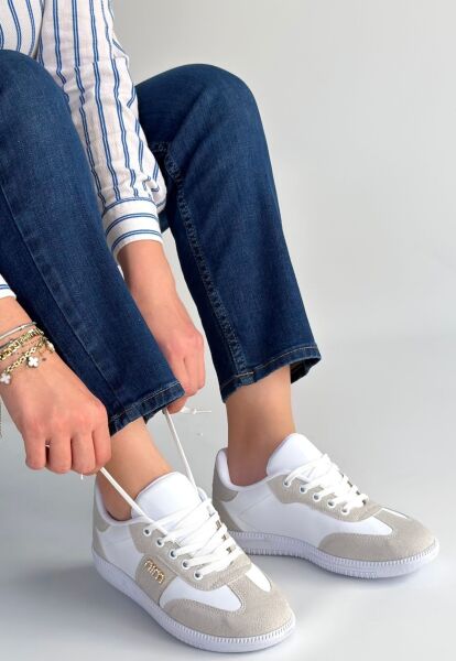 Lunga Beyaz Cilt Bağcıklı Spor Ayakkabı