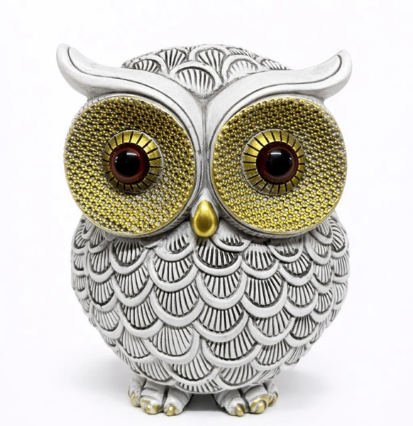 10x7 cm Polyester Baykuş Figürü