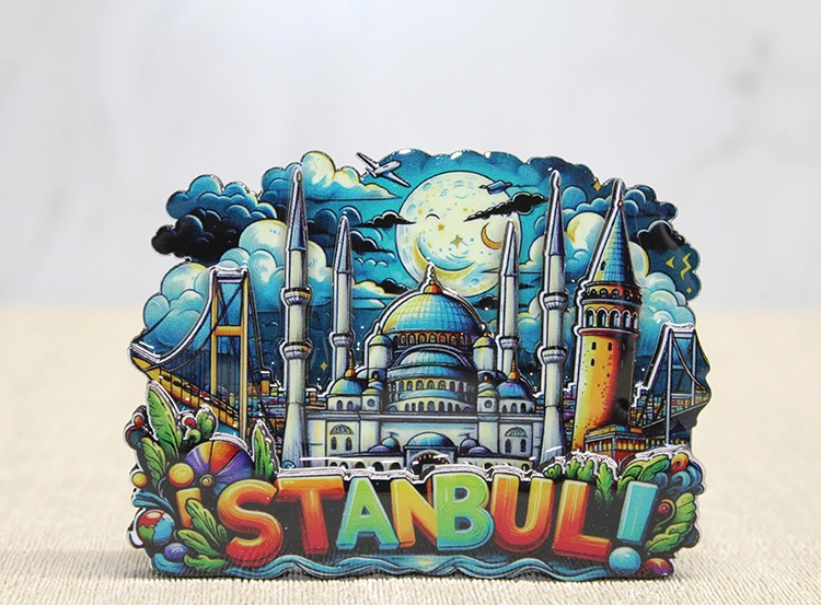Ahşap İstanbul Temalı Magnet - Model 2