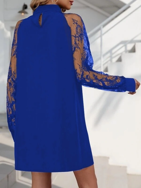 Kadın Uzun Kollu Damla Detaylı Sandy Mini Elbise