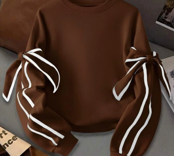 Kadın Uzun Kollu Ara Biye Ve Fiyonk Detay Bluz