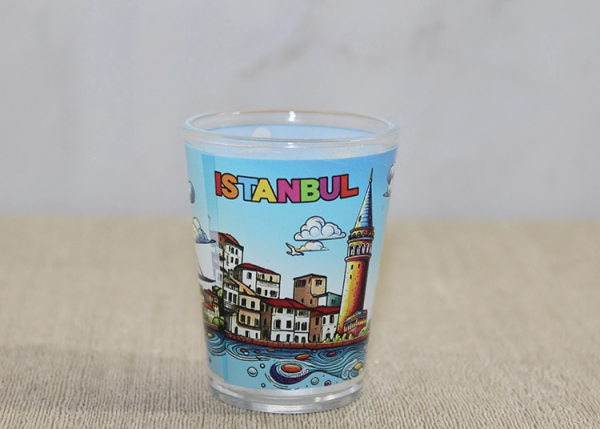 İstanbul Temalı Cam Shot Bardak - Model 3