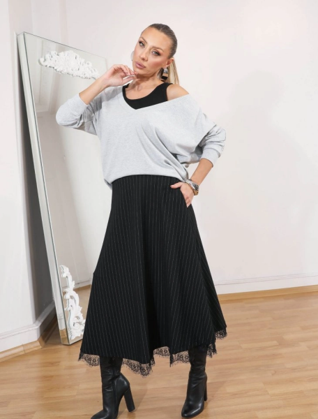 Kadın Atlet Bluz Ve Etek üçlü Takım