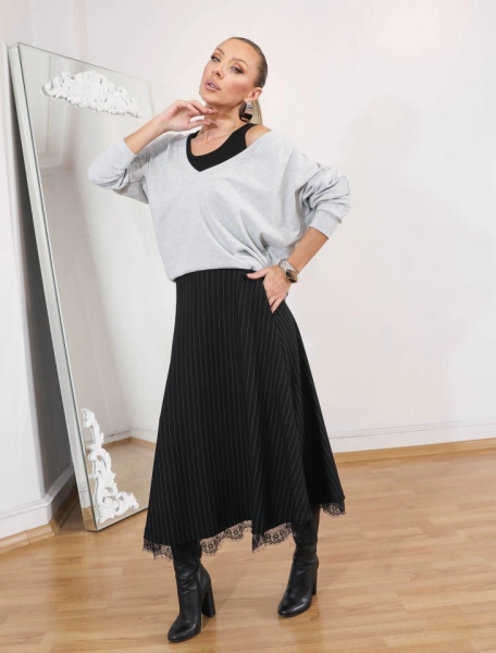 Kadın Atlet Bluz Ve Etek üçlü Takım