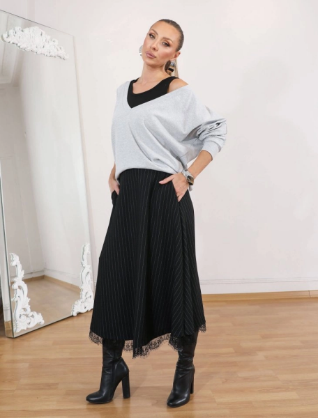 Kadın Atlet Bluz Ve Etek üçlü Takım