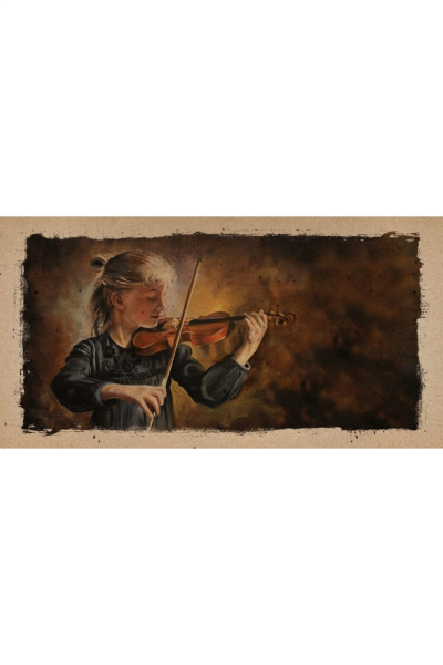 Kemancı Kız Canvas Tablo (60x120)