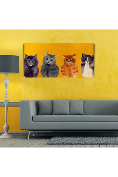 Yavru Kediler Canvas Tablo (60x120)