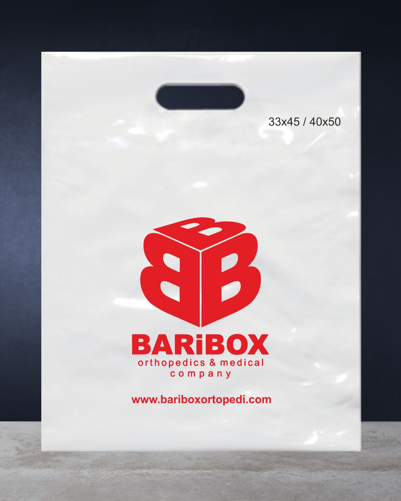 Mağza Poşeti Baskılı - Baribox ortapedi medikal
