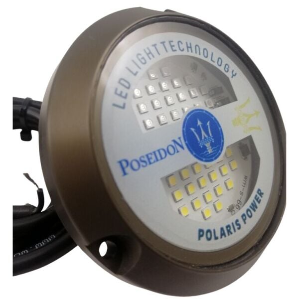 Yat-Tekne Sualtı led lamba Poseidon Led - Çift Renk Mavi-Beyaz Işık IP68 6 W  42 LED 9-30V DC YÜK