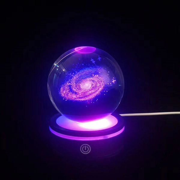 USB'li Samanyolu Tasarımlı Dönen Cam Küre