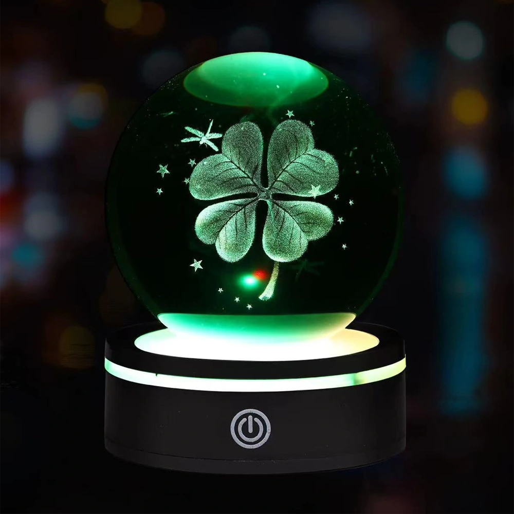 USB'li Yonca Tasarımlı Dönen Cam Küre