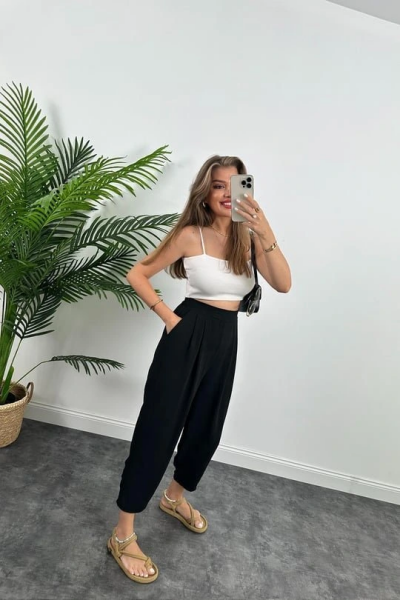 Kadın Yüksek Bel Hürrem Pantolon