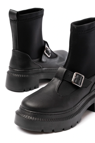 236-2034 Siyah Streç Günlük Kadın Bot