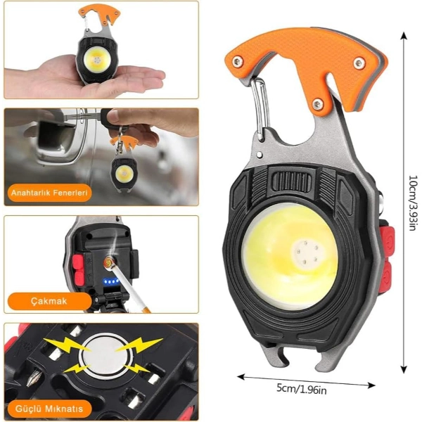 Çok Fonksiyonlu Anahtarlık Kamp Lambası