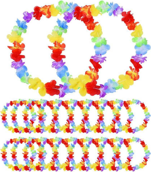 Hawaii Çiçekli Boyun Kolyesi 12 Adet