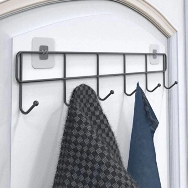 6'lı Yapışkanlı Kapı Arkası Askı
