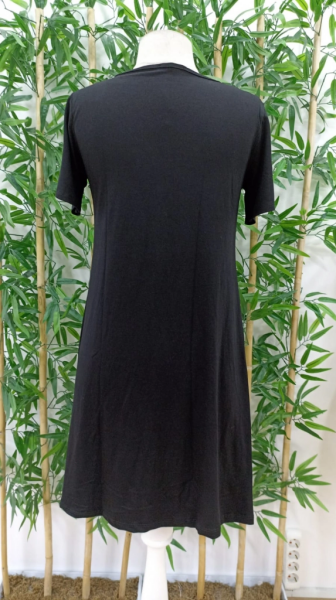 Kadın Kısa Kollu V Yaka önü Düğmeli Viskon Elbise