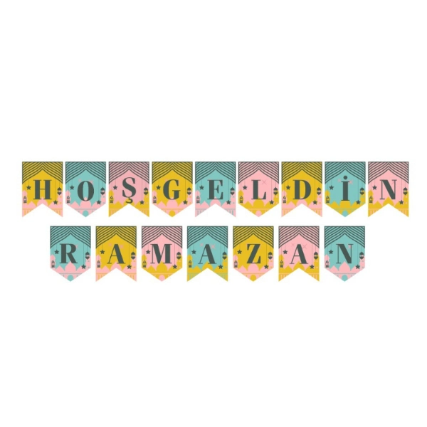 Ramazan Renkli Banner Süs - Hoşgeldin Ramazan