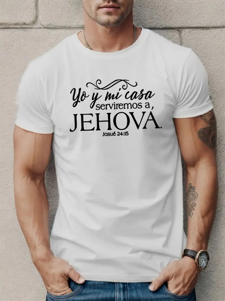 Erkek Jehova Baskılı Süprem T-shirt