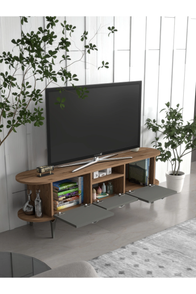 Tv Sehpası Mira Atlantik 5031 Gümüş 160 Cm 35 Cm 50 Cm