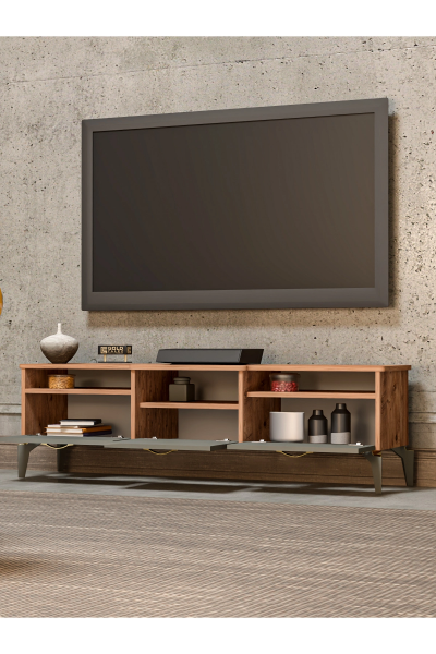 Tv Sehpası Tv Ünitesi 160 Cm Atlantik Çam Gold Mistral 5070