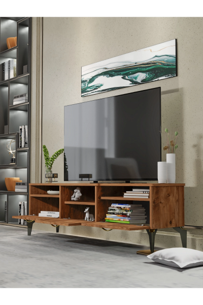 Tv Sehpası Tv Ünitesi 160 Cm Atlantik Çam Gold Mistral 5070