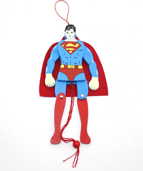 Ahşap Sallanan Süperman Figürü