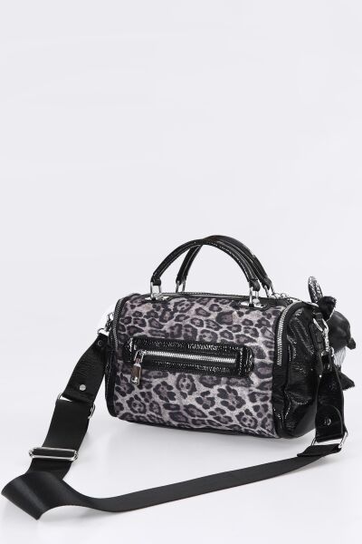 Kiwer Siyah Cilt Omuz Çantası