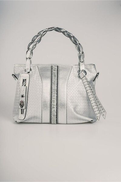 Jaxe Gri Cilt Omuz Çantası