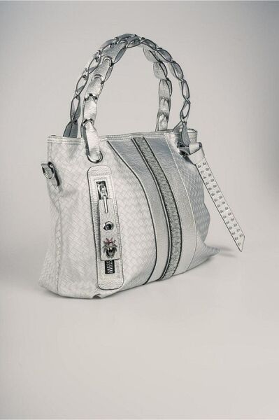 Jaxe Gri Cilt Omuz Çantası