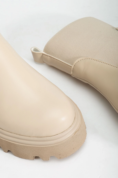 K-815 Bej Lastikli Yüksek Tabanlı Günlük Kadın Bot