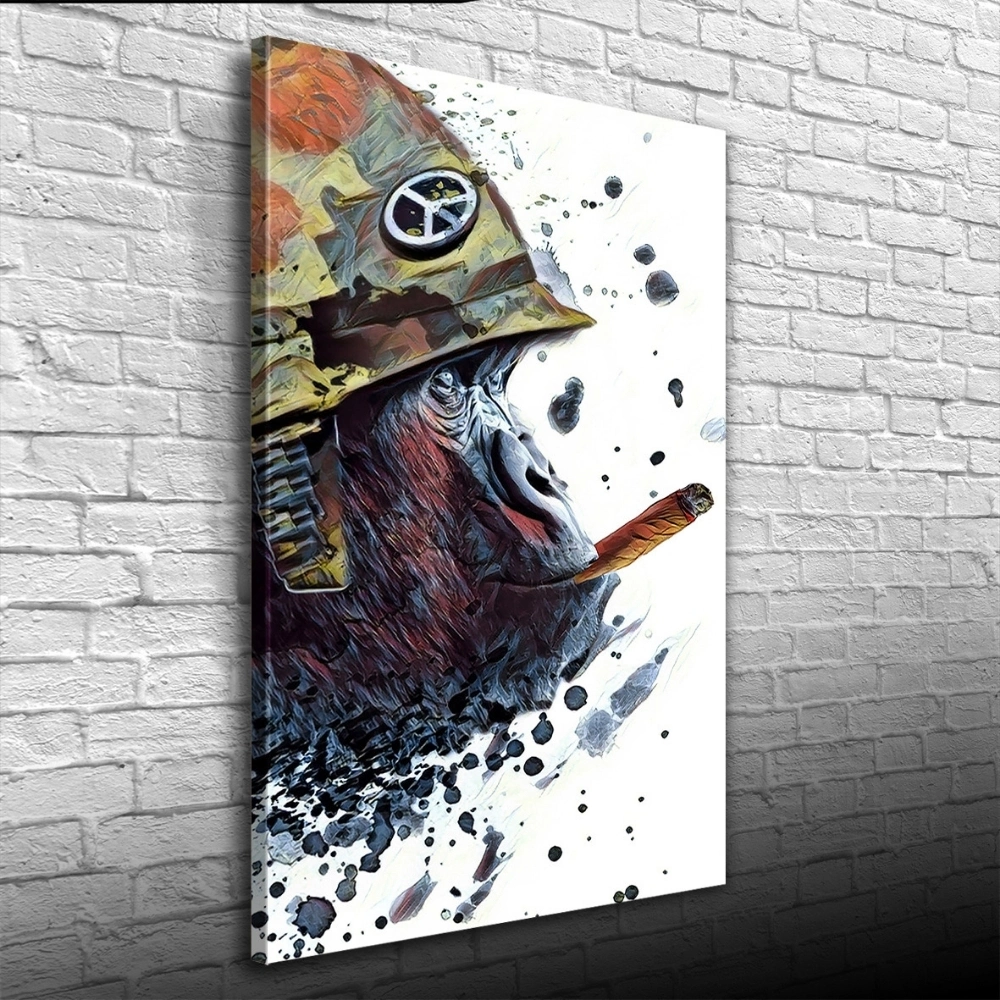 Maymun Asker Kanvas Tablo 50 x 70